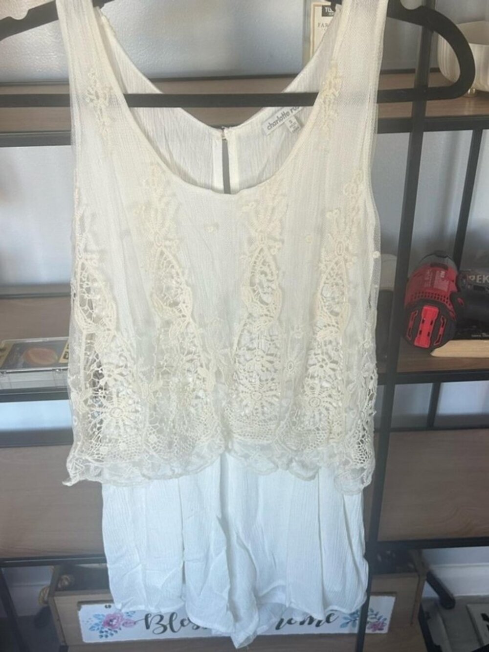 Lace romper Charlotte Russe